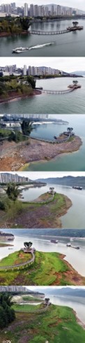 重庆：三峡水库第9次腾库防洪，摄影师潜心7月完美记录“退水过程”