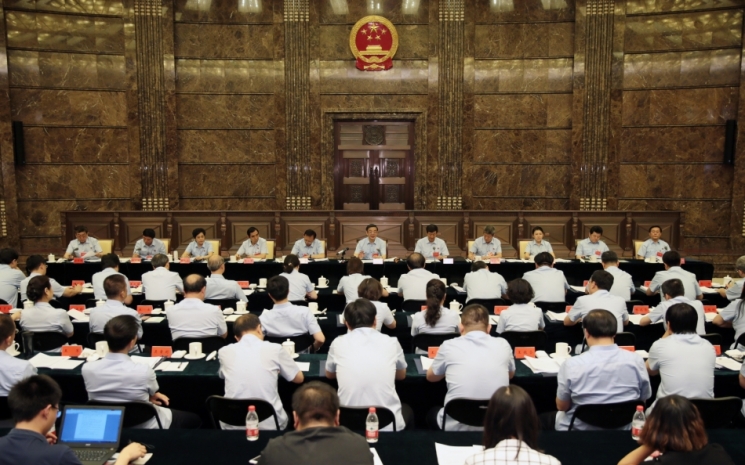 2016年5月31日，京津冀法院联席会议第一次会议现场。